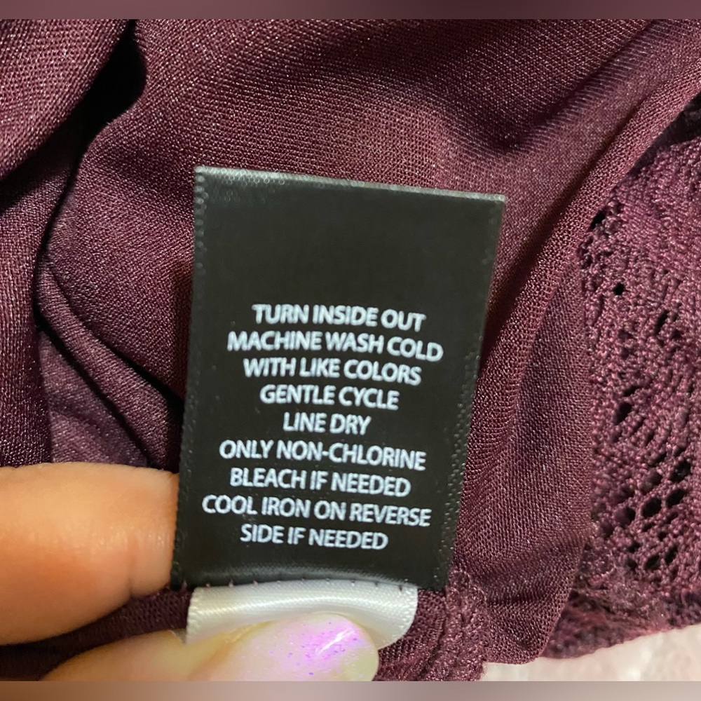 Torrid Midi Lace High-Low dress Burgundy Women’s Plus Size 0 ( Regular 12) - Picture 11 of 13
